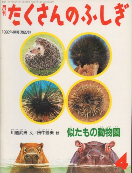 画像1: 似たもの動物園（たくさんのふしぎ85号）【状態C】2　希少本 (1)