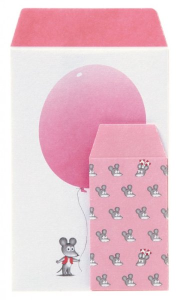 ねずみくんのチョッキ ぽち袋（ピンク）【グッズ】 - こども古本店