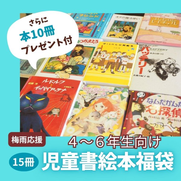 画像1: さらに10冊プレゼント付！児童書・絵本福袋【4-6年生向け】15冊（国内送料無料）2025年梅雨 (1)